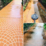 Pressure cleaning for driveway.